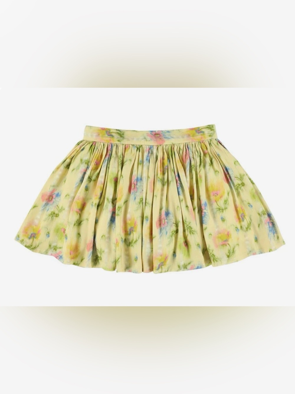 Morley Yellow Floral Circle Skirt with Pastel Accents